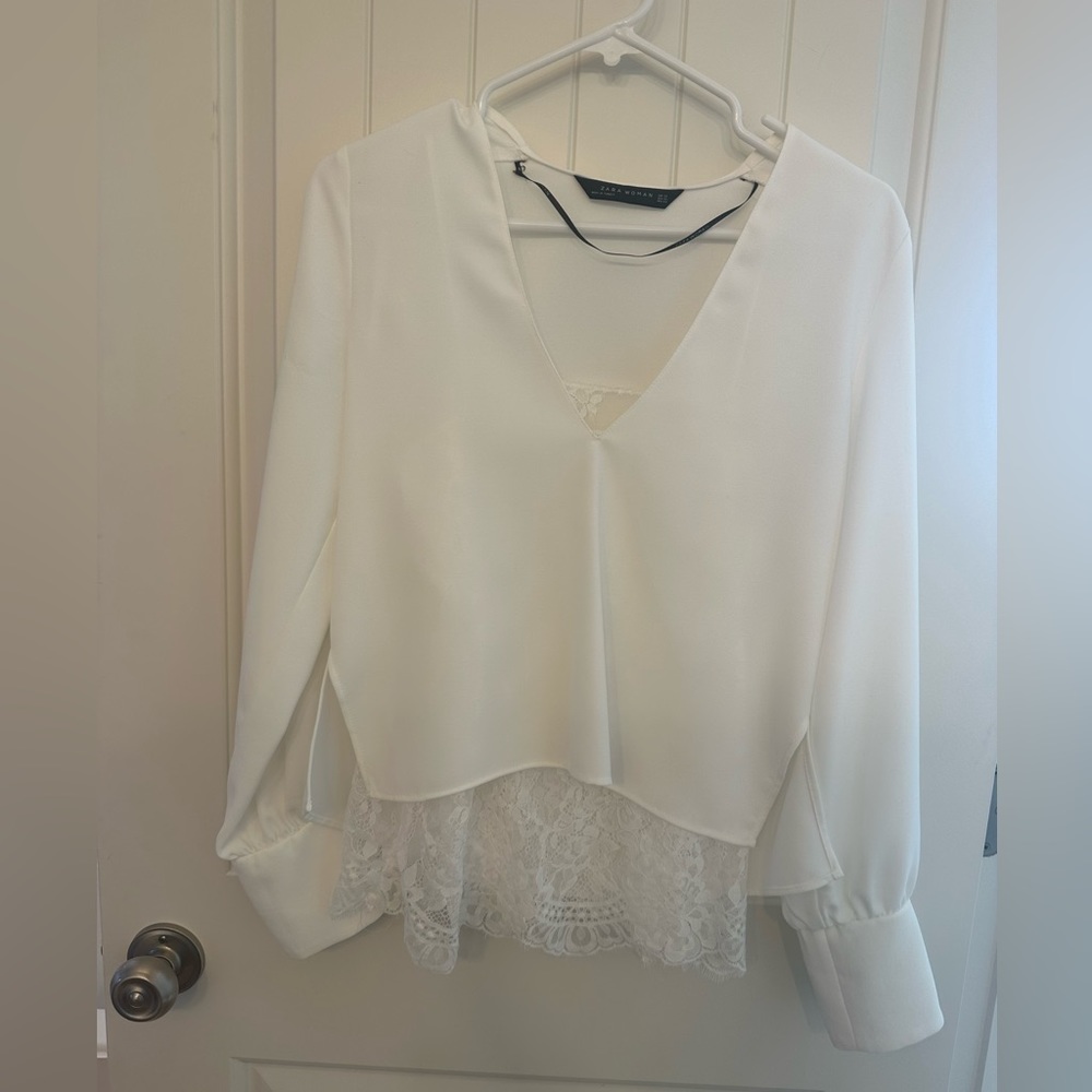 White long sleeve blouse